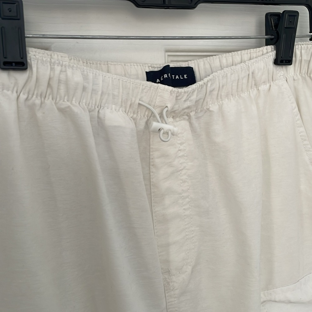 Women’s white parachute cargo pants - Picture 3 of 6